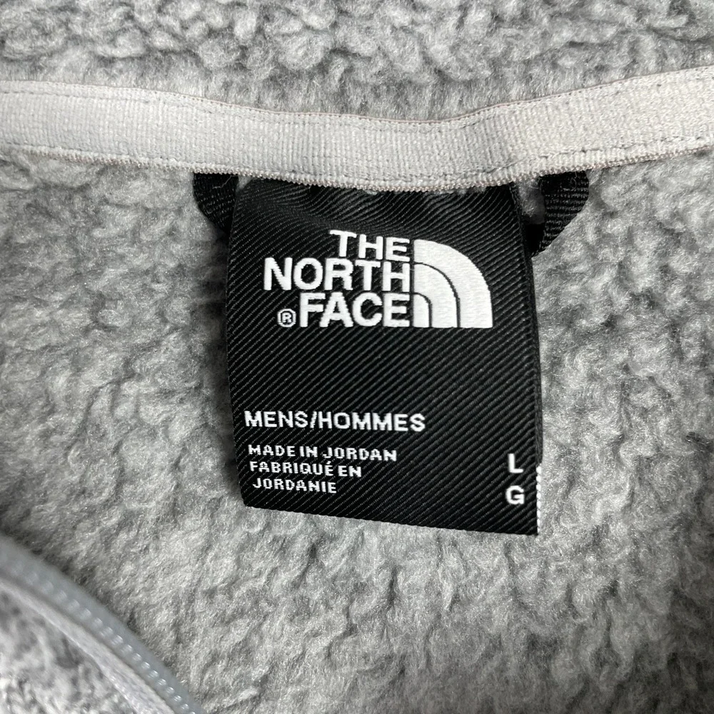 The North Face Gordon Lyons 1/4 Zip Pullover Mens Large Gray Heather Fleece